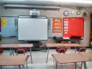 Front of the class 